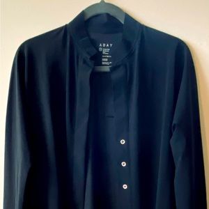 ADAY - “Something Borrowed” Black Silk Shirt NWOT